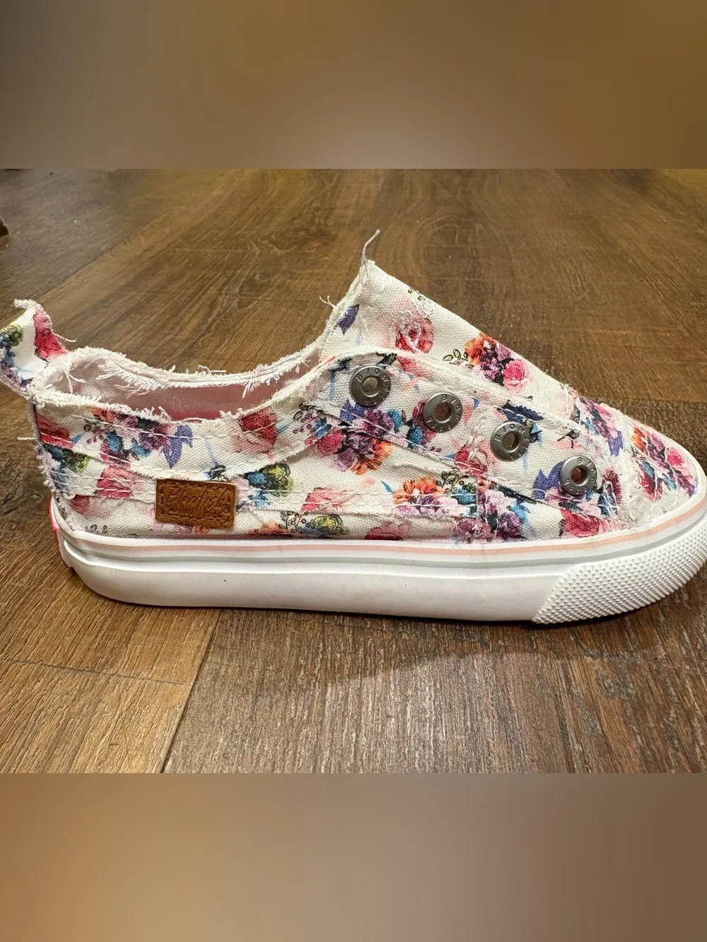 Blowfish Malibu All Play-K Girls Floral Slip-On Shoes Kids Sz 10